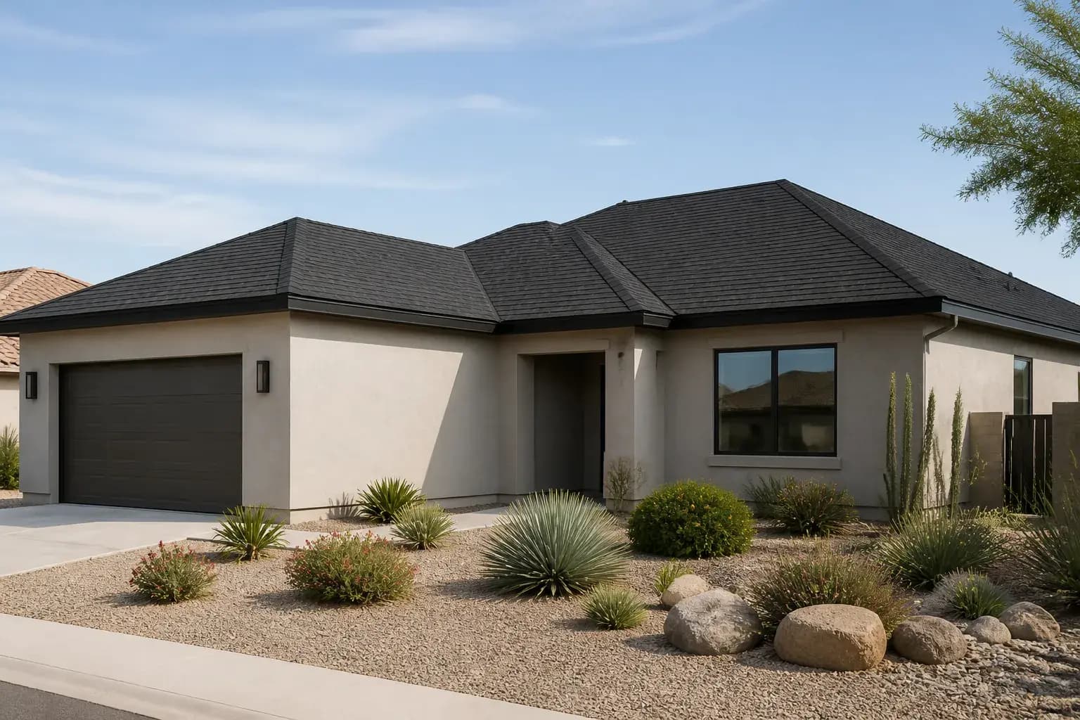 Finished roof replacement on a Mesa home